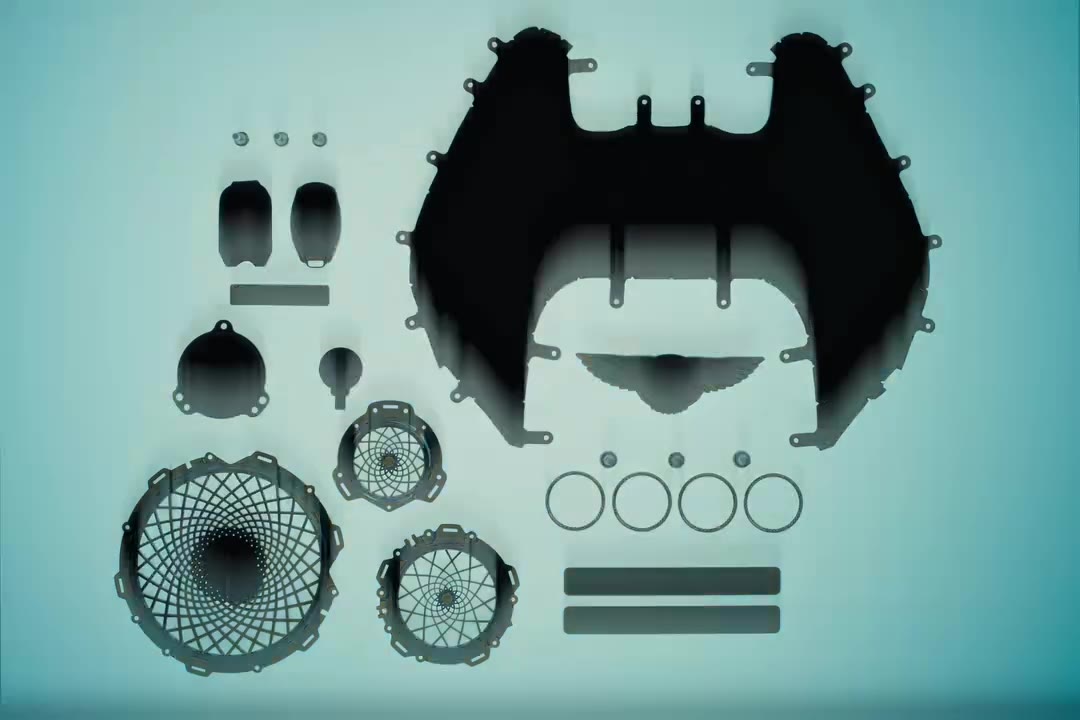 Precision Bentley components lit for the commercial